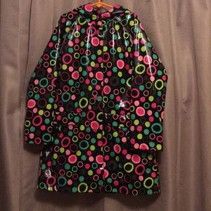 Girls Fleece Lined Rain Jacket